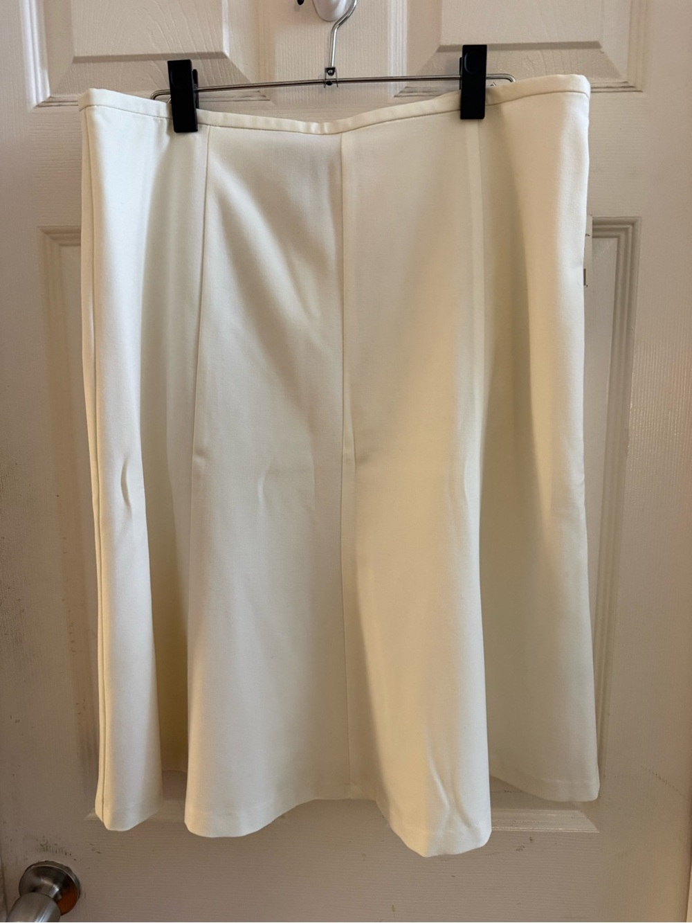 NWT vintage Y2K Norton McNaughton size 14 Classic A-Line Washable Skirt in Cream